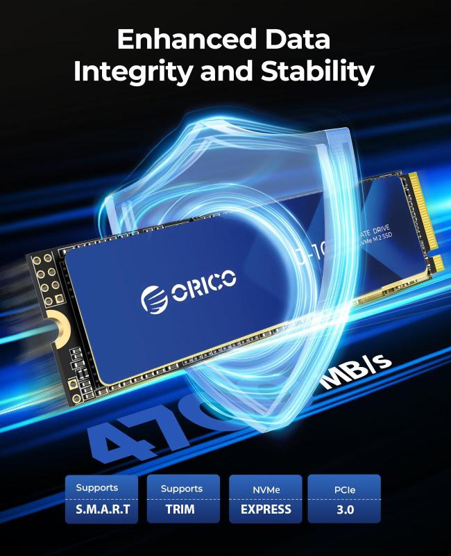 SSD ORICO M.2 NVMe 512 GB PCIe Gen3x4 2280 com dissipador de calor